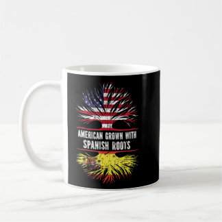 Amerikas Anbau mit spanischer Wurzel US-Flagge Spa Kaffeetasse