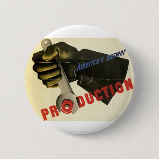 Amerikas Antwort! Produktion Button (Vorderseite)