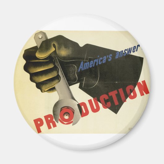 Amerikas Antwort! Produktion Magnet (Vorne)