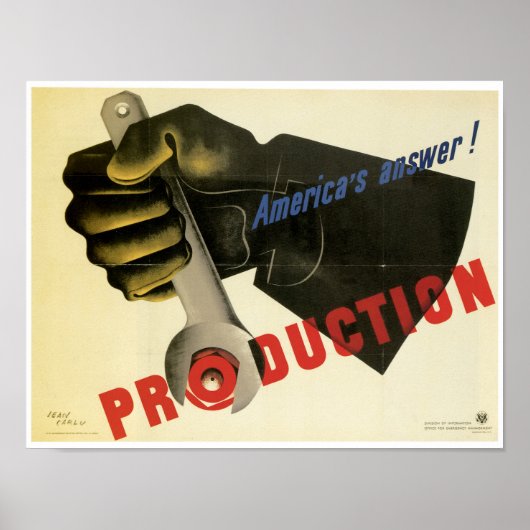 Amerikas Antwort ~ Produktion! Poster (Vorne)