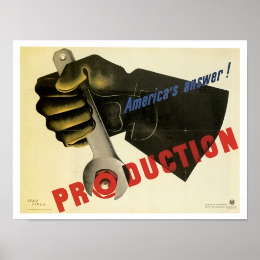 Amerikas Antwort! Produktion Poster (Vorne)