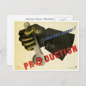 Amerikas Antwort! Produktion Postkarte (Vorne/Hinten)