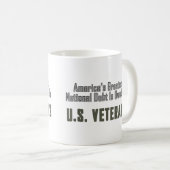 Amerikas Beste nationale Schulden ist Veteranen sc Kaffeetasse (VorderseiteRechts)