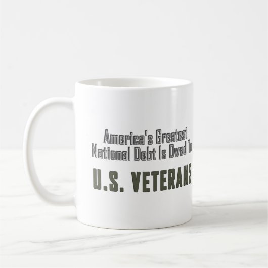 Amerikas Beste nationale Schulden ist Veteranen sc Kaffeetasse (Links)