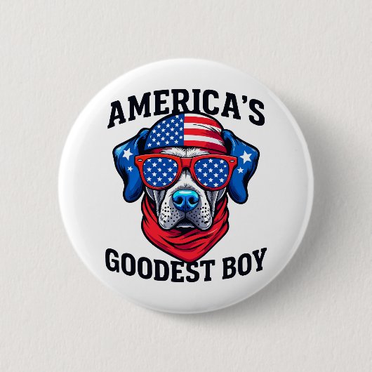 Amerikas bester Junge Hund Button (Vorderseite)