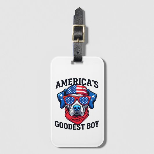 Amerikas bester Junge Hund Gepäckanhänger (Vorderseite Vertikal)