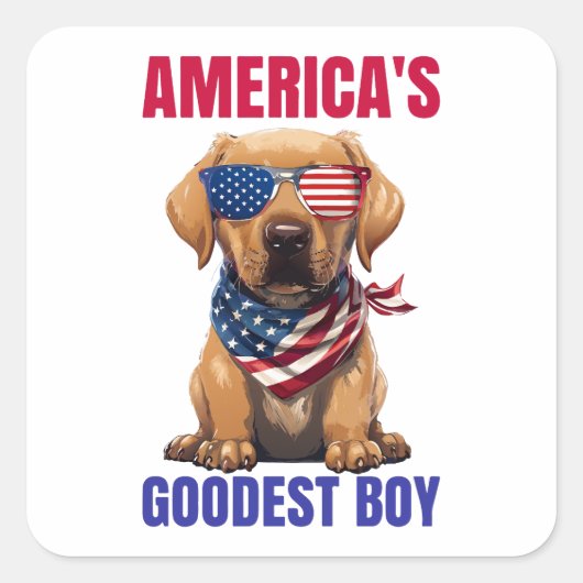 Amerikas bester Labrador Quadratischer Aufkleber (Vorderseite)