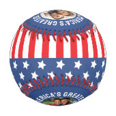 Amerikas Bestes Pater-USA-Flag-Foto Baseball (Rückseite)