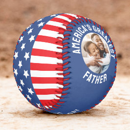 Amerikas Bestes Pater-USA-Flag-Foto Baseball