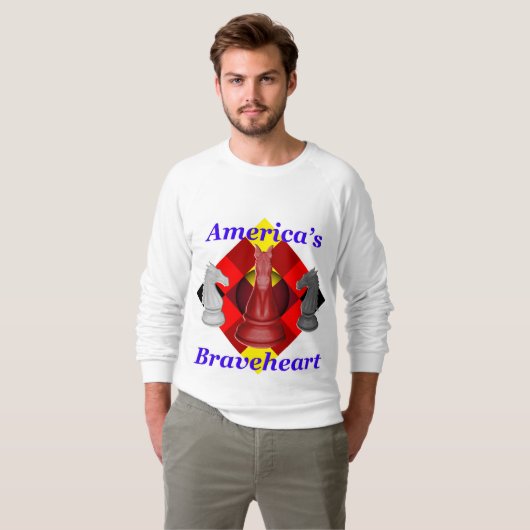 Amerikas Braveheart - Kobalt T-Shirt (Vorne ganz)