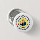 Amerikas Covid-19-Experte Button (Vorne & Hinten)