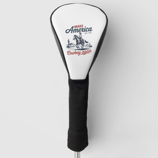 Amerikas Cowboy wieder Pferd machen Golf Headcover (Vorderseite)