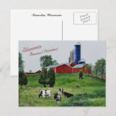 Amerikas Dairyland Postkarte (Vorne/Hinten)