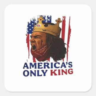 Amerikas einziger König Quadratischer Aufkleber