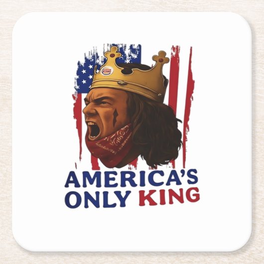 Amerikas einziger König Rechteckiger Pappuntersetzer (Vorderseite)