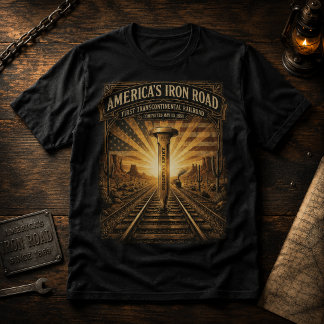 Amerikas Eiserne Straße Golden Spike T-Shirt