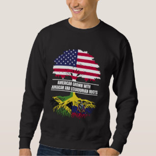 Amerikas Erbe mit Flaggen jamaikanischer Ecuador Sweatshirt