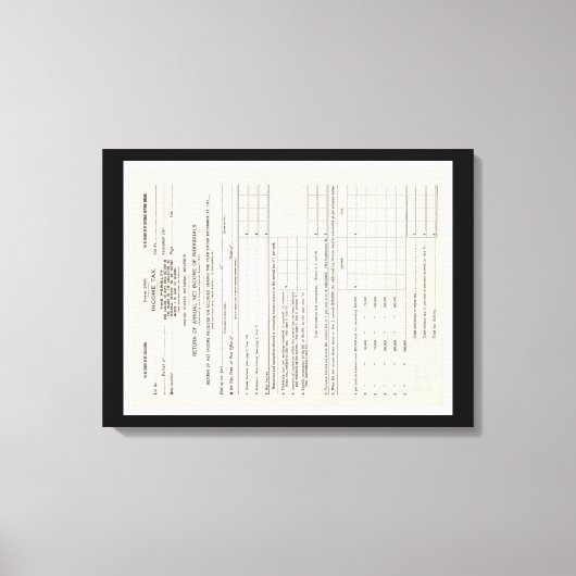 Amerikas erste Leinwand zur Einkommensteuer (Vorderseite)