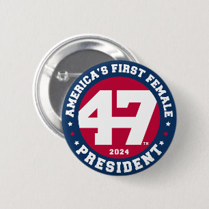 Amerikas erste weibliche Präsidentenwahl 2024 Button