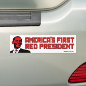 Amerikas erster roter Präsident Autoaufkleber (Auf Auto)