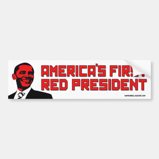 Amerikas erster roter Präsident Autoaufkleber (Vorne)