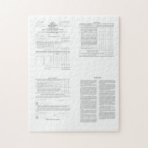 Amerikas erstes Einkommensteuerformular 1040 aus d Puzzle