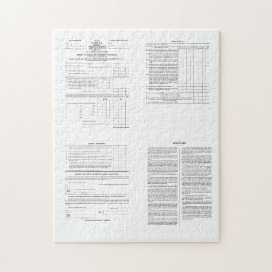 Amerikas erstes Einkommensteuerformular 1040 aus d Puzzle (Vertikal)