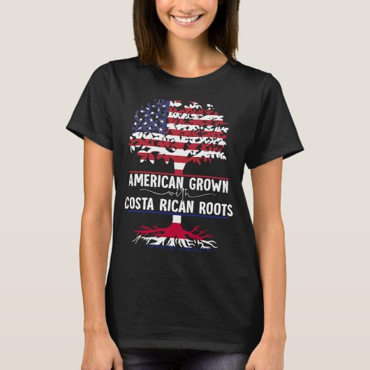 Amerikas Erwachsenenalter mit Costa-Rica-Wurzeln T-Shirt (Vorderseite)