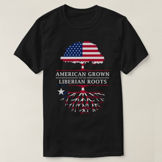 Amerikas Erwachsenenalter mit liberianischen Wurze T-Shirt (Design vorne)