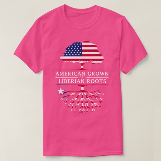Amerikas Erwachsenenalter mit liberianischen Wurze T-Shirt (Design vorne)