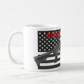 Amerikas Favorite Rifle USA Flag AR15 Personalisie Kaffeetasse (Links)