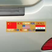 Amerikas Feinde (der IRAK GEGEN CHINA) Autoaufkleber (Auf Auto)