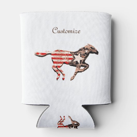Amerikas Flaggenpferd läuft Thunder_Cove Dosenkühler (Rückseite)