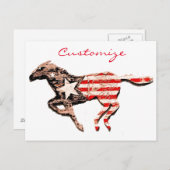 Amerikas Flaggenpferd läuft Thunder_Cove Postkarte (Vorne/Hinten)