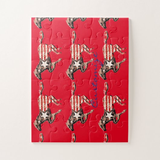 Amerikas Flaggenpferd läuft Thunder_Cove Puzzle (Vertikal)