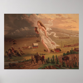 Amerikas Fortschritt, John Gast 1872 Poster