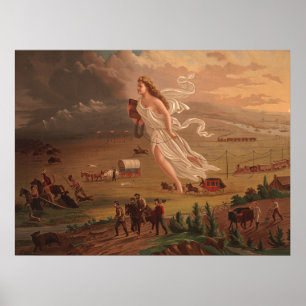 Amerikas Fortschritt, John Gast 1872 Poster