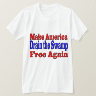 Amerikas freie Entwässerung des Sümpfels in Rot T-Shirt