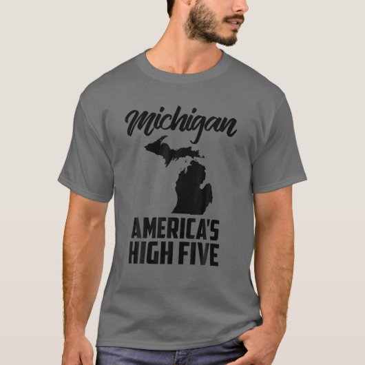 Amerikas fünf Staat eines Michigan-Geschenks T-Shirt (Vorderseite)