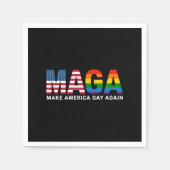 Amerikas Gay-Out-Gay Pride 2025 LGBTQ++ Serviette (Vorderseite)