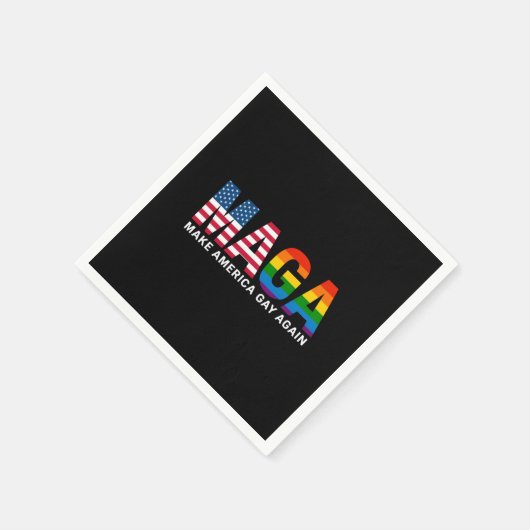 Amerikas Gay-Out-Gay Pride 2025 LGBTQ++ Serviette (Ecke)