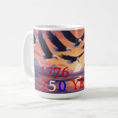 Amerikas Geburtstag Kaffeetasse (Vorderseite Links)