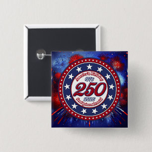 Amerikas Geburtstags-Semiquin-Grafikfeuerwerk RWB Button