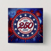 Amerikas Geburtstags-Semiquin-Grafikfeuerwerk RWB Button (Vorderseite)