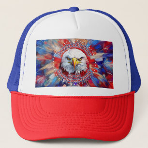 Amerikas Geburtstags-Semiquin-Rot-Adler-Feuerwerk Truckerkappe