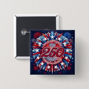 Amerikas Geburtstags-Semiquin RWB Grafikfeuerwerk Button