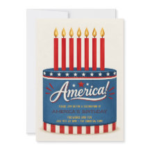 Amerikas Geburtstagsfeier 4. Juli Party-Einladung