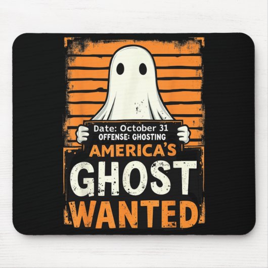 Amerikas Geist Wanted Funny Halloween Geist Mousepad (Vorne)