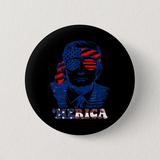 Amerikas Glückwunsch am 4. Juli Trumps amerikanisc Button (Vorderseite)
