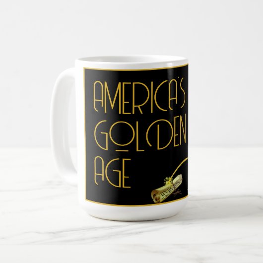 Amerikas goldenes Zeitalter Kaffeetasse (Vorderseite Links)